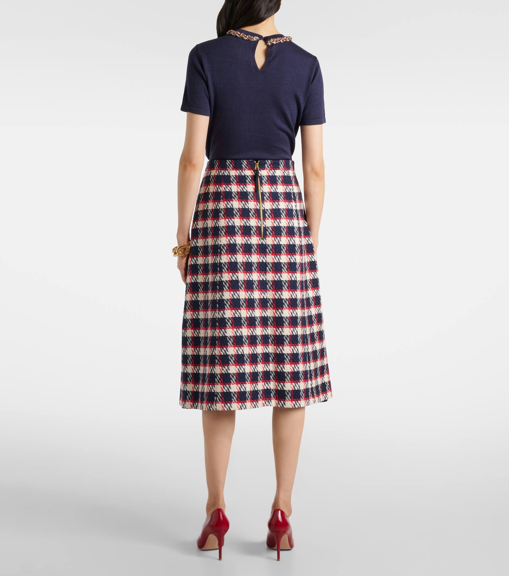 Tweed midi skirt - 3