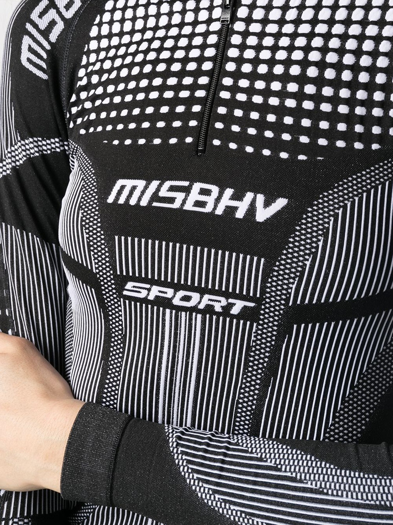 logo funnel-neck knit jumper 5