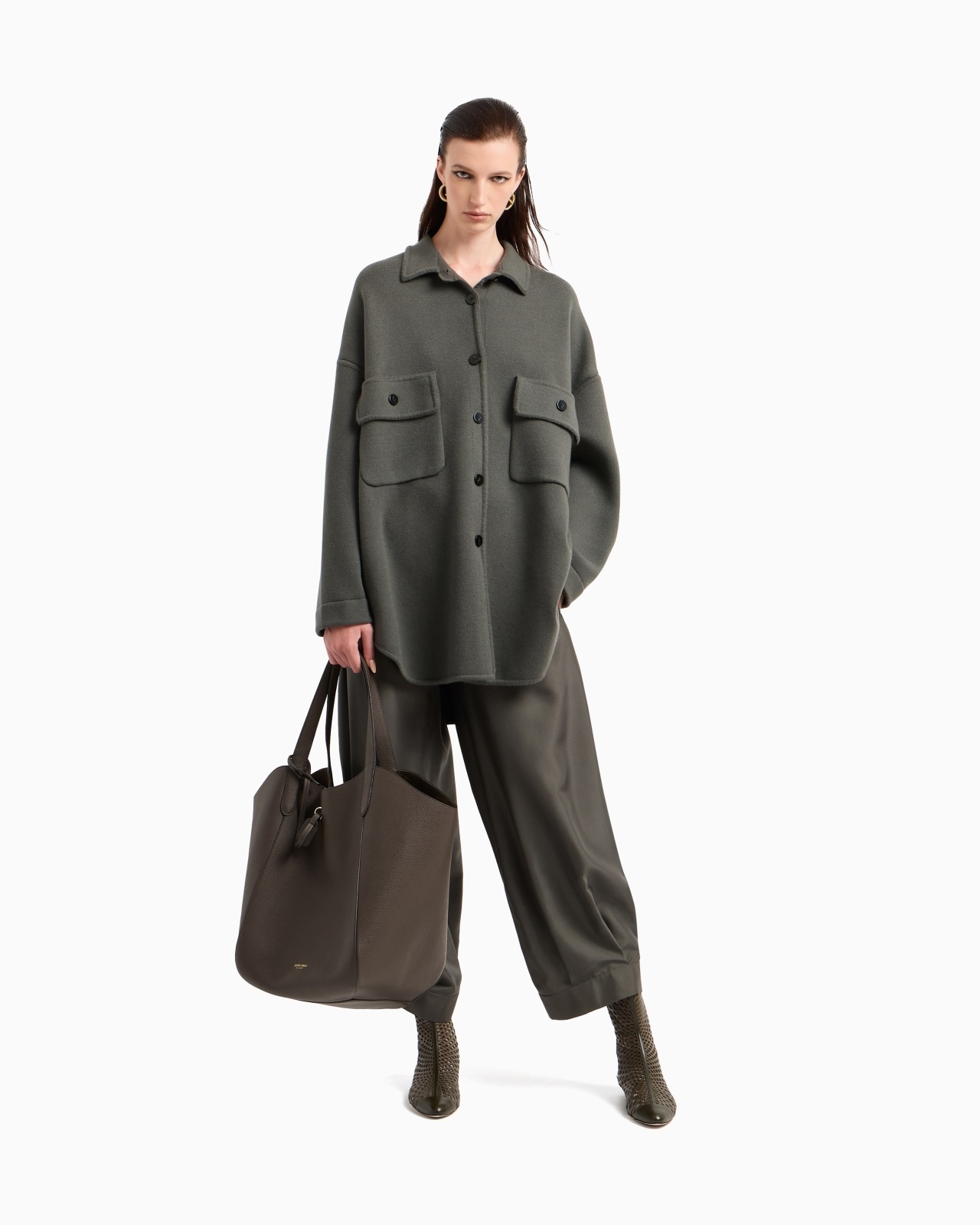 CASHMERE AND VIRGIN WOOL SHIRT JACKET - 2