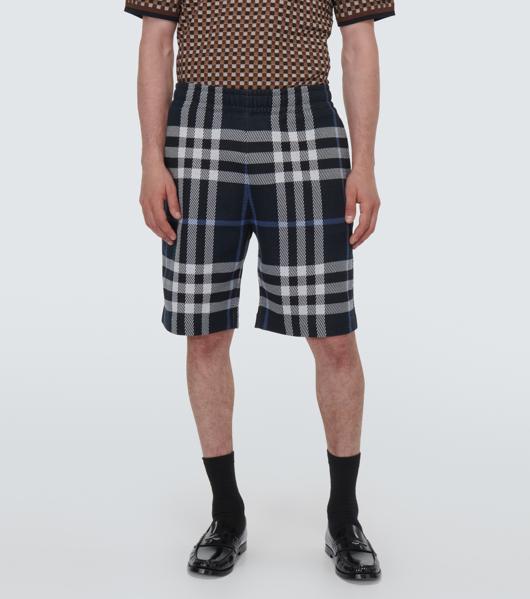 Checked cotton shorts - 3