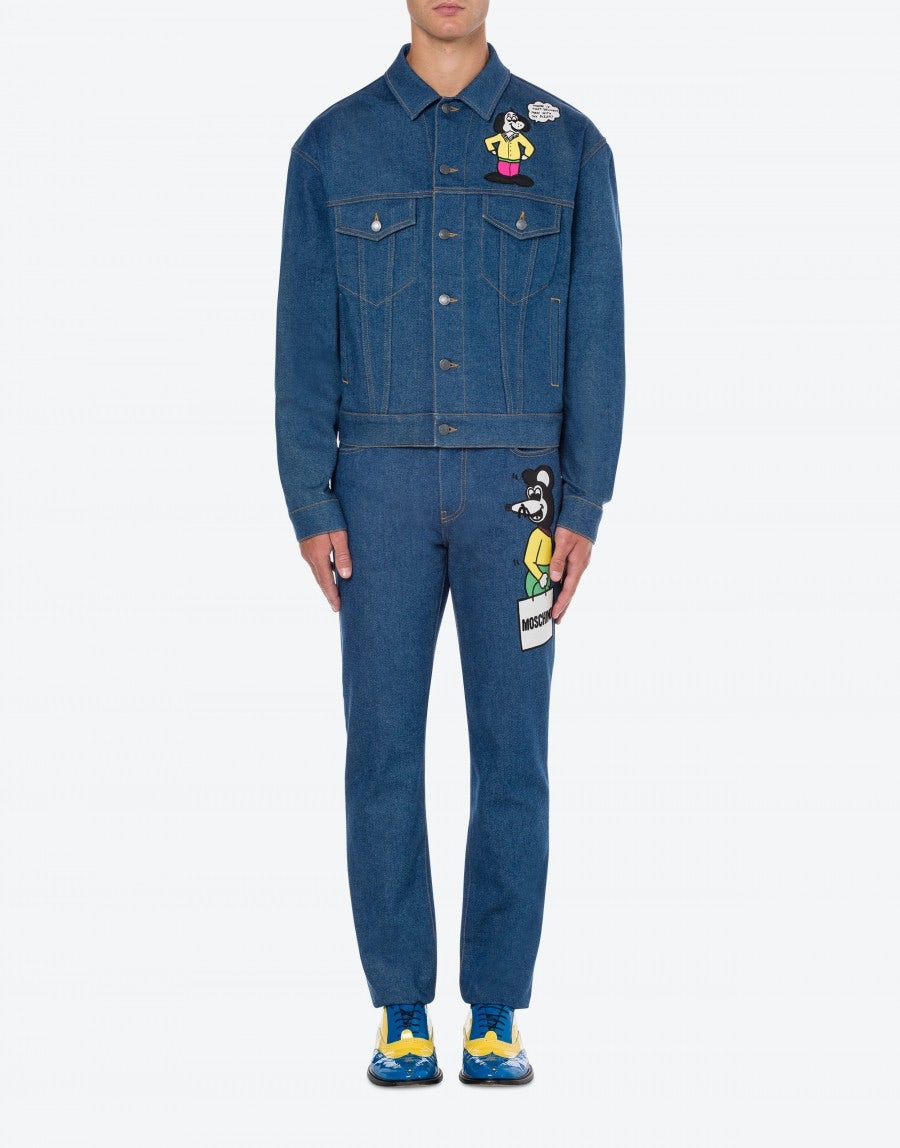 COMICS CHARACTERS STRETCH DENIM JACKET - 2