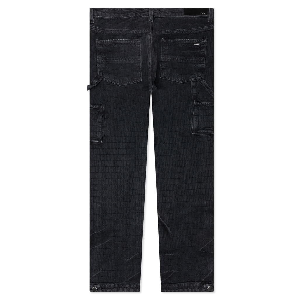 JACQUARD CARPENTER JEAN - FADED BLACK - 2