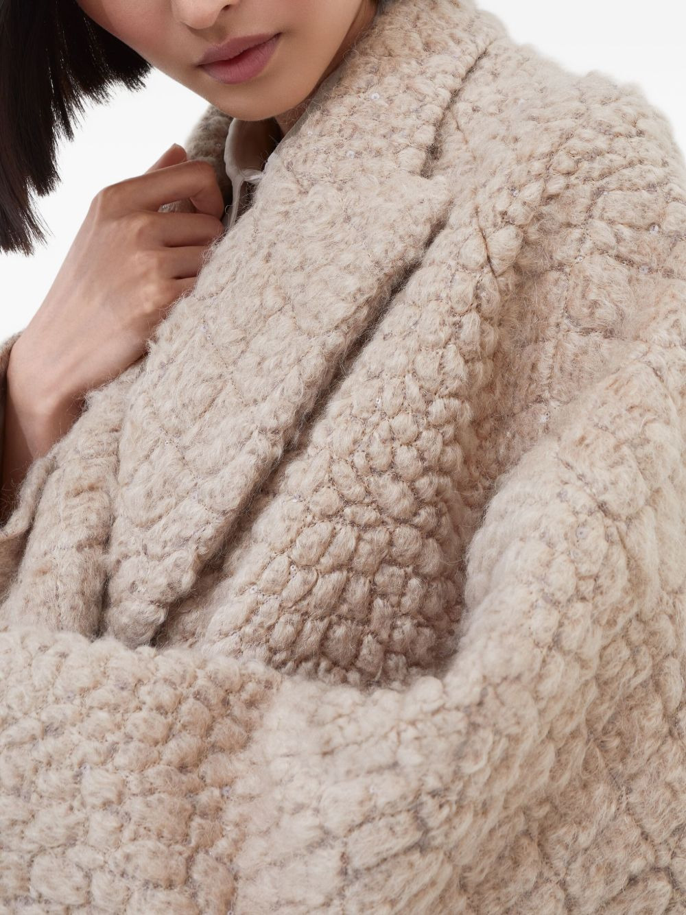 boucle sequin coat - 5