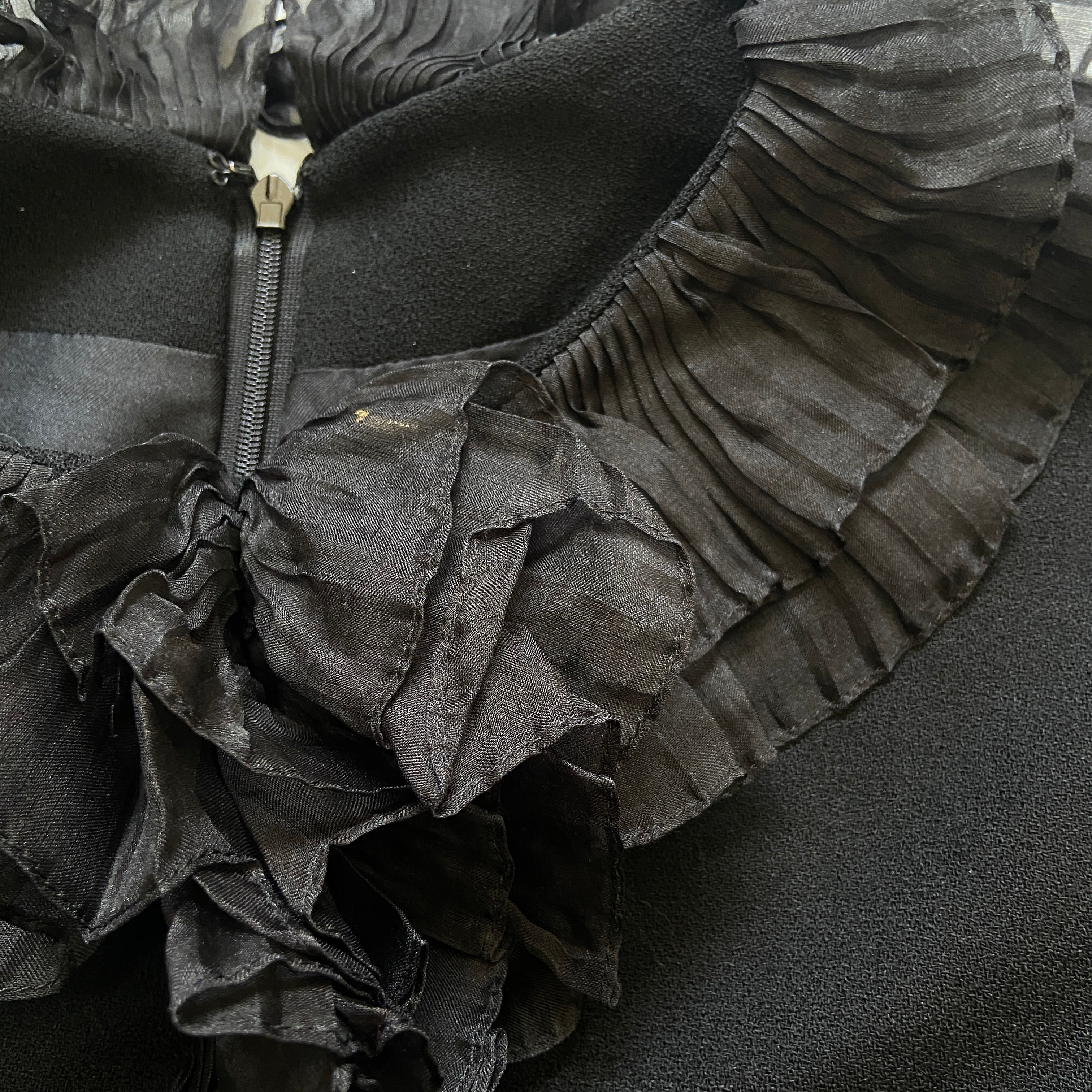Saint laurent hedi fw14 ruffles wool dress 38 - 7