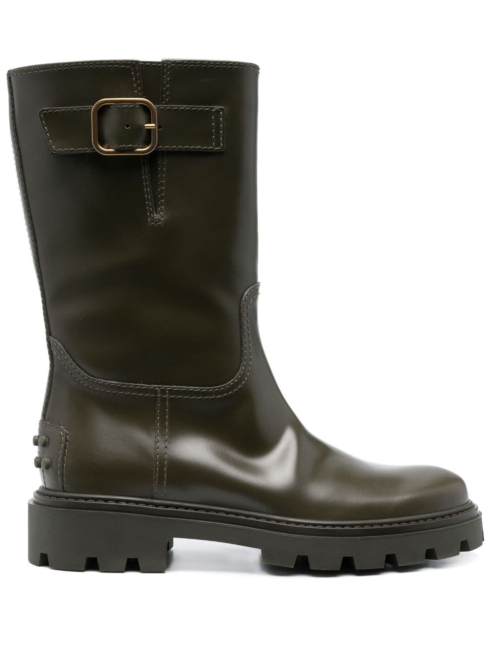 buckle-detail leather boots - 1