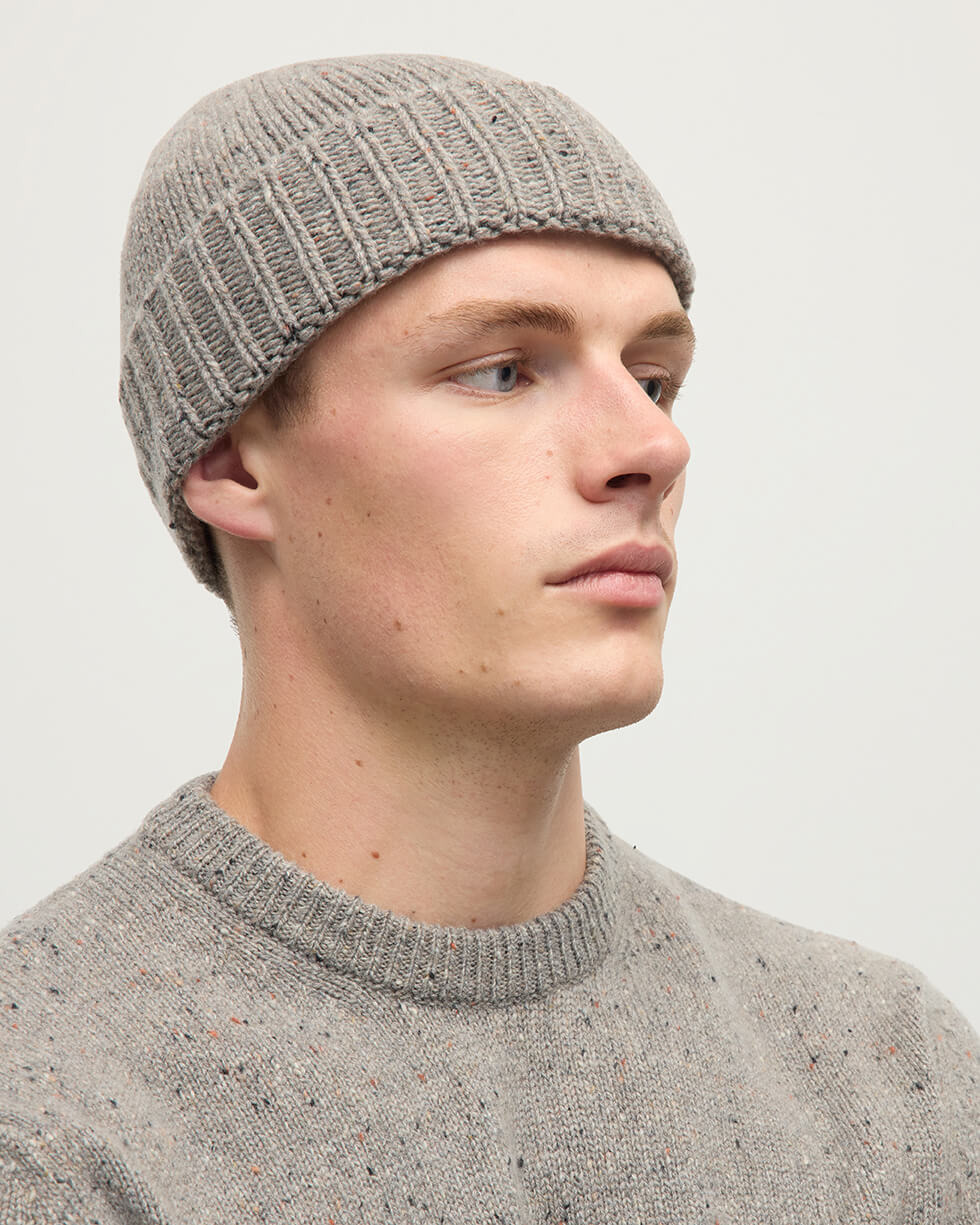 Donegal Cashmere Brown Beanie - 2