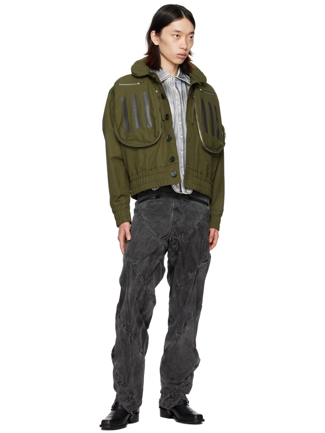 Khaki Doublet Kapok Bomber Jacket - 4