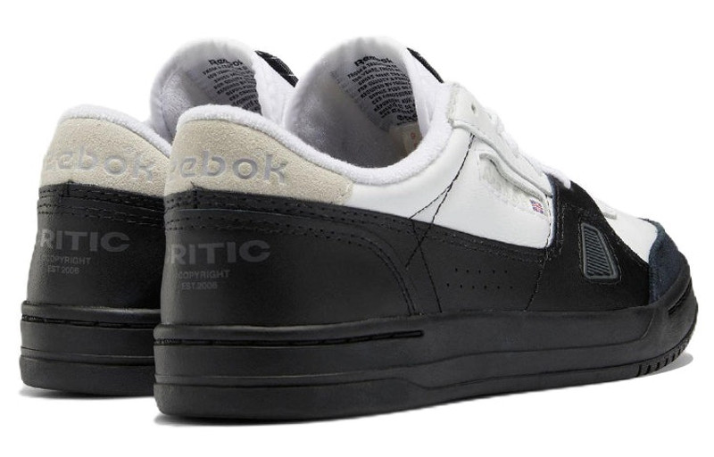Reebok Reebok LT Court Cozy Wear-resistant Skateboarding Shoes Unisex White Black HP5361 outlook