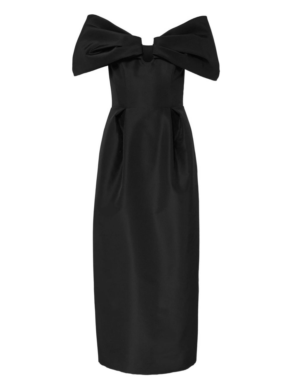 bow-detail midi dress - 1