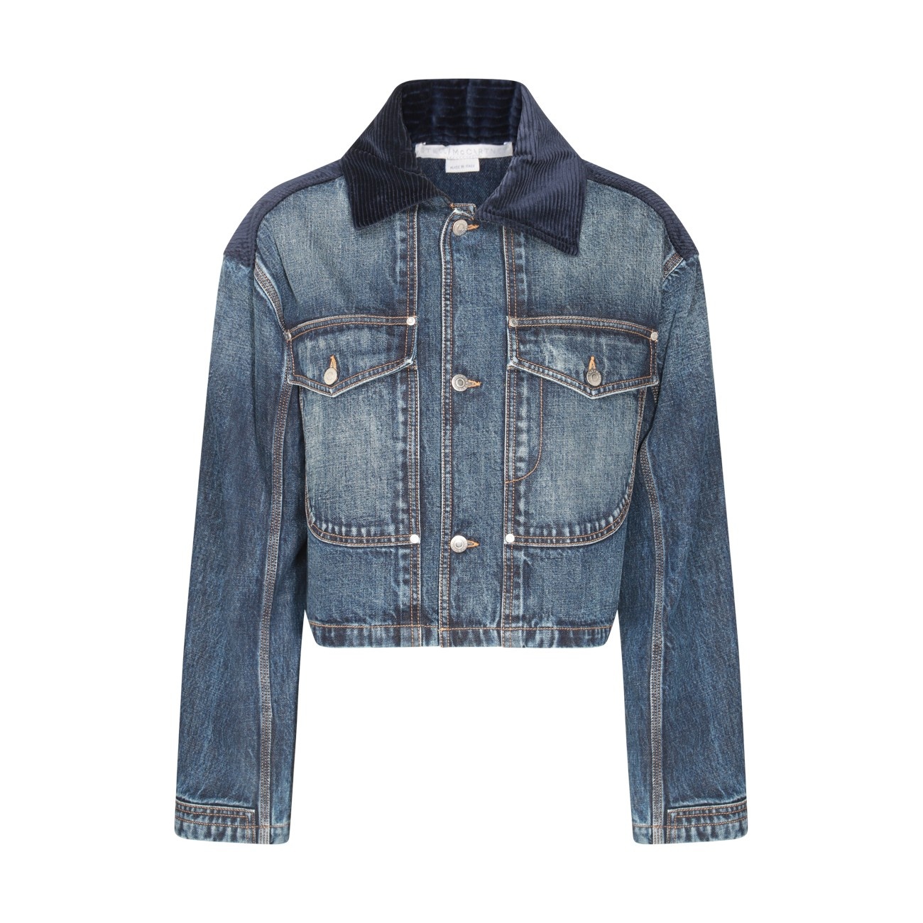 blue cotton denim jackets - 1