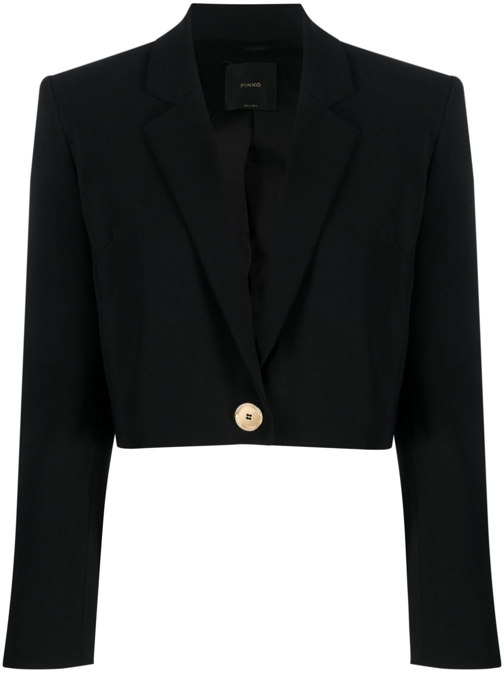 cropped single-breasted blazer - 1