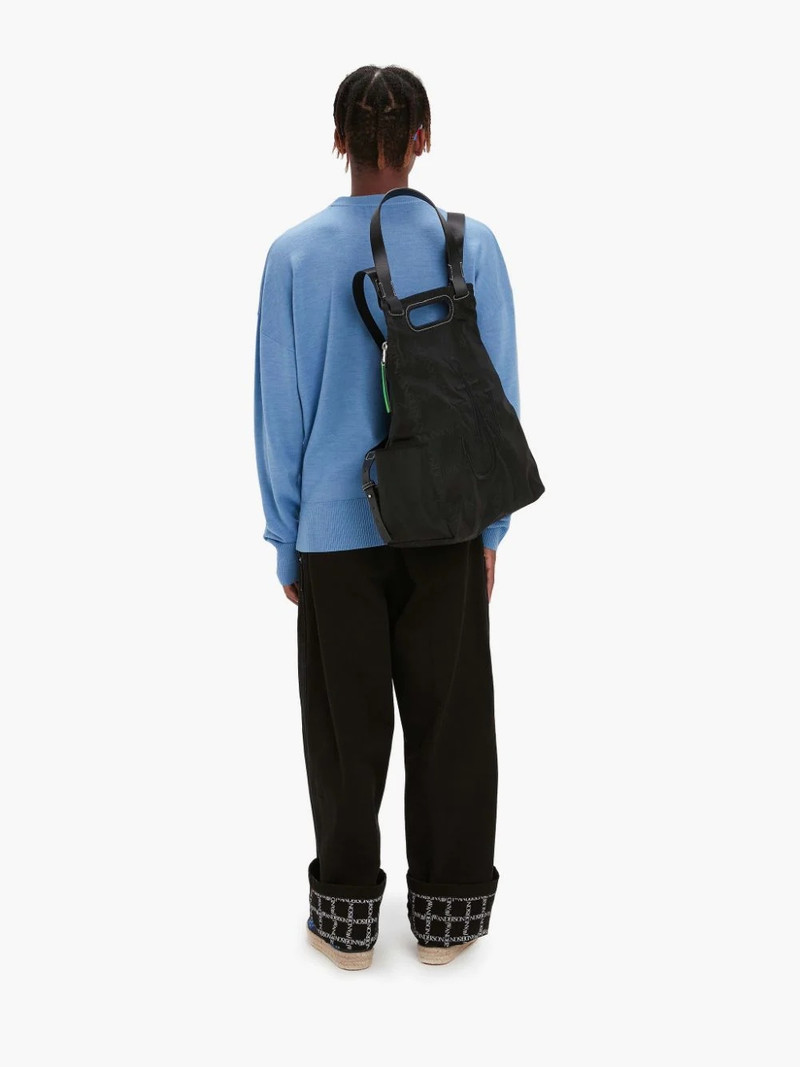 LOGO GRID CUFF WIDE LEG JEANS 4