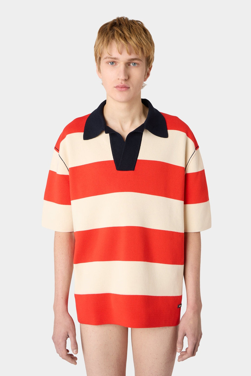 MAGLIAUNITA POLO SHIRT / cream & orange stripes 3