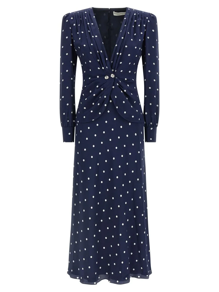 Alessandra Rich Polka Dot Dress - 1