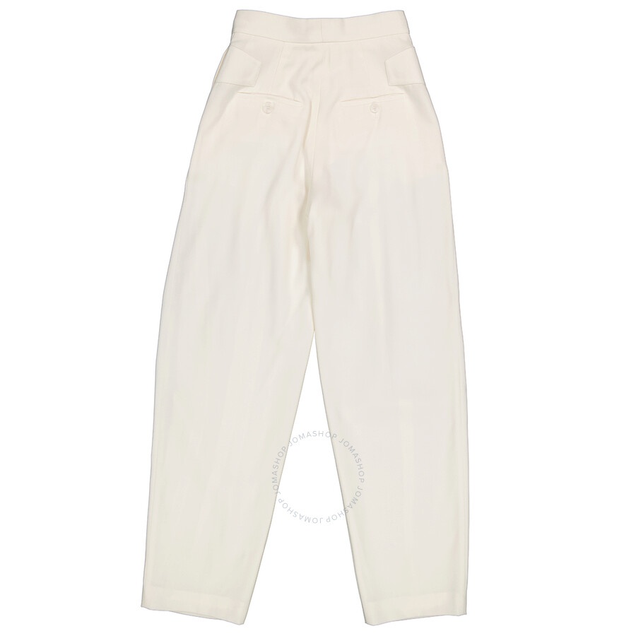 Burberry Snow Grain De Poudre Wool Pleated Trousers - 2