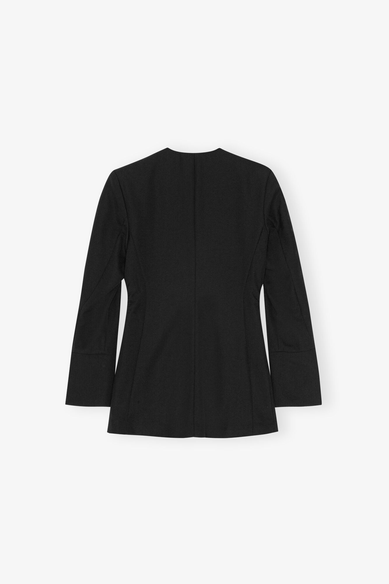 BLACK SUITING FITTED BLAZER - 6