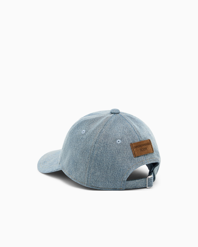 EMPORIO ARMANI ICON DENIM BASEBALL CAP outlook