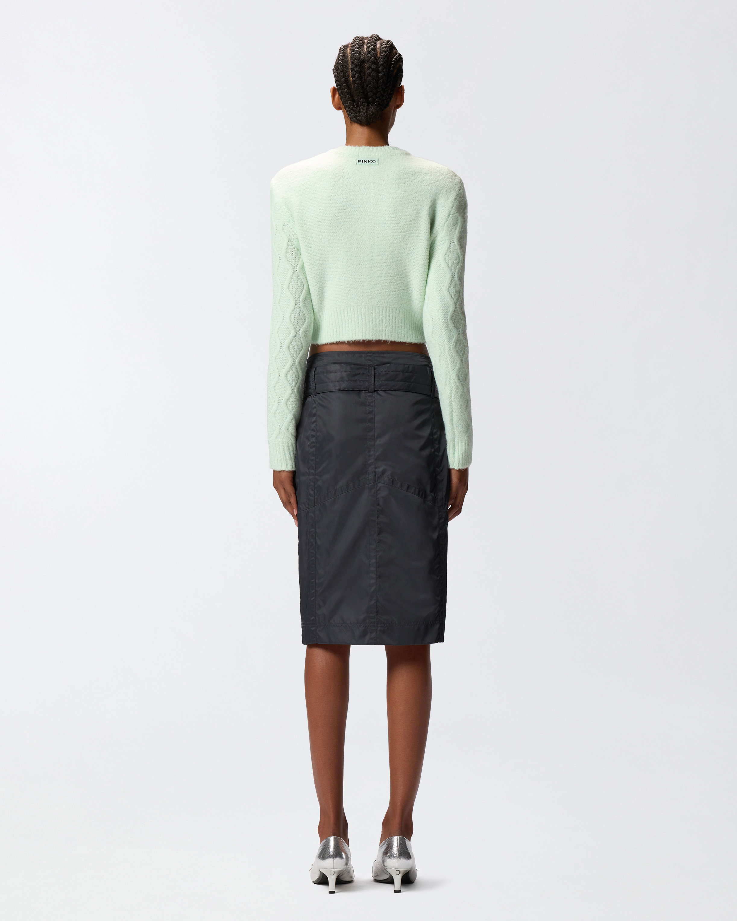BELTED PENCIL SKIRT - 4
