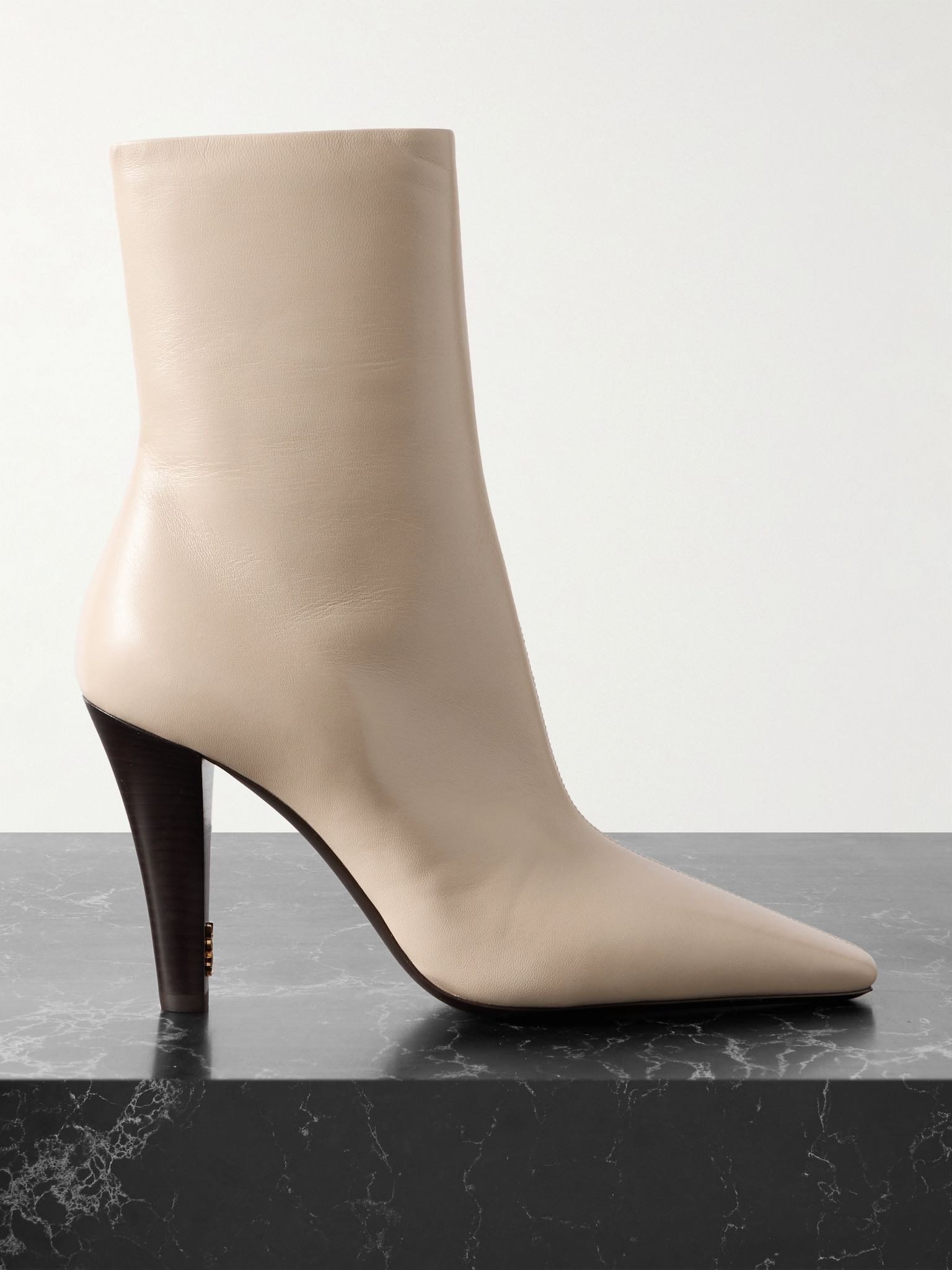 Jill leather ankle boots Beige - 1