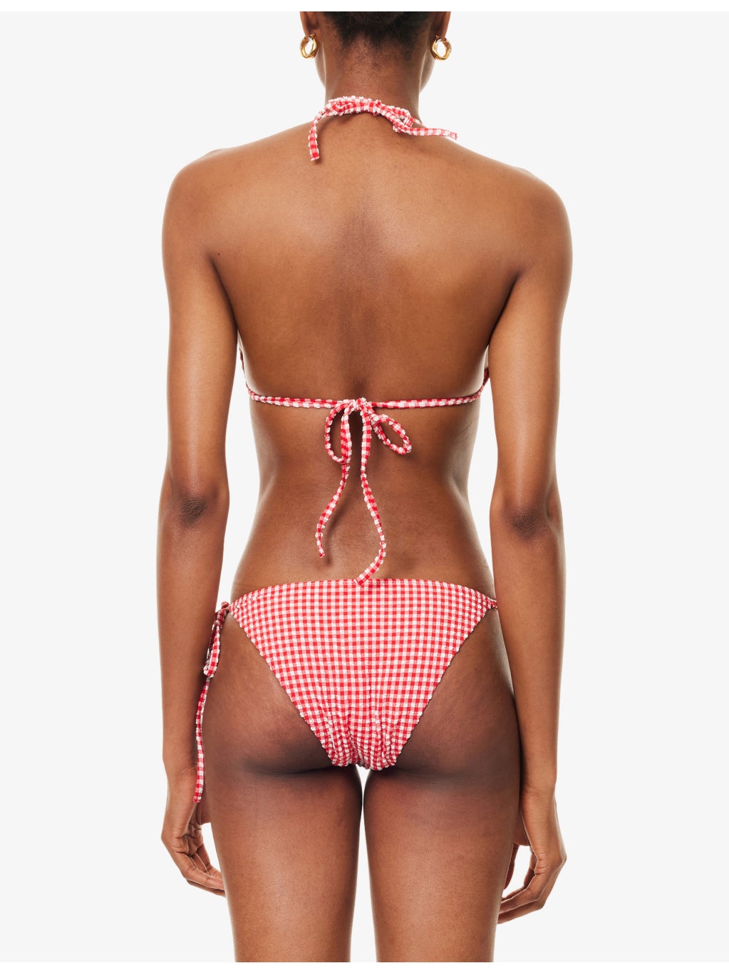 Sabrina Gingham-Print Triangle Bikini - 3