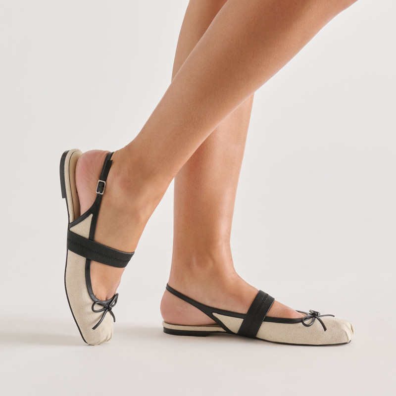 GRIFAN FLATS NATURAL BLACK LINEN 4