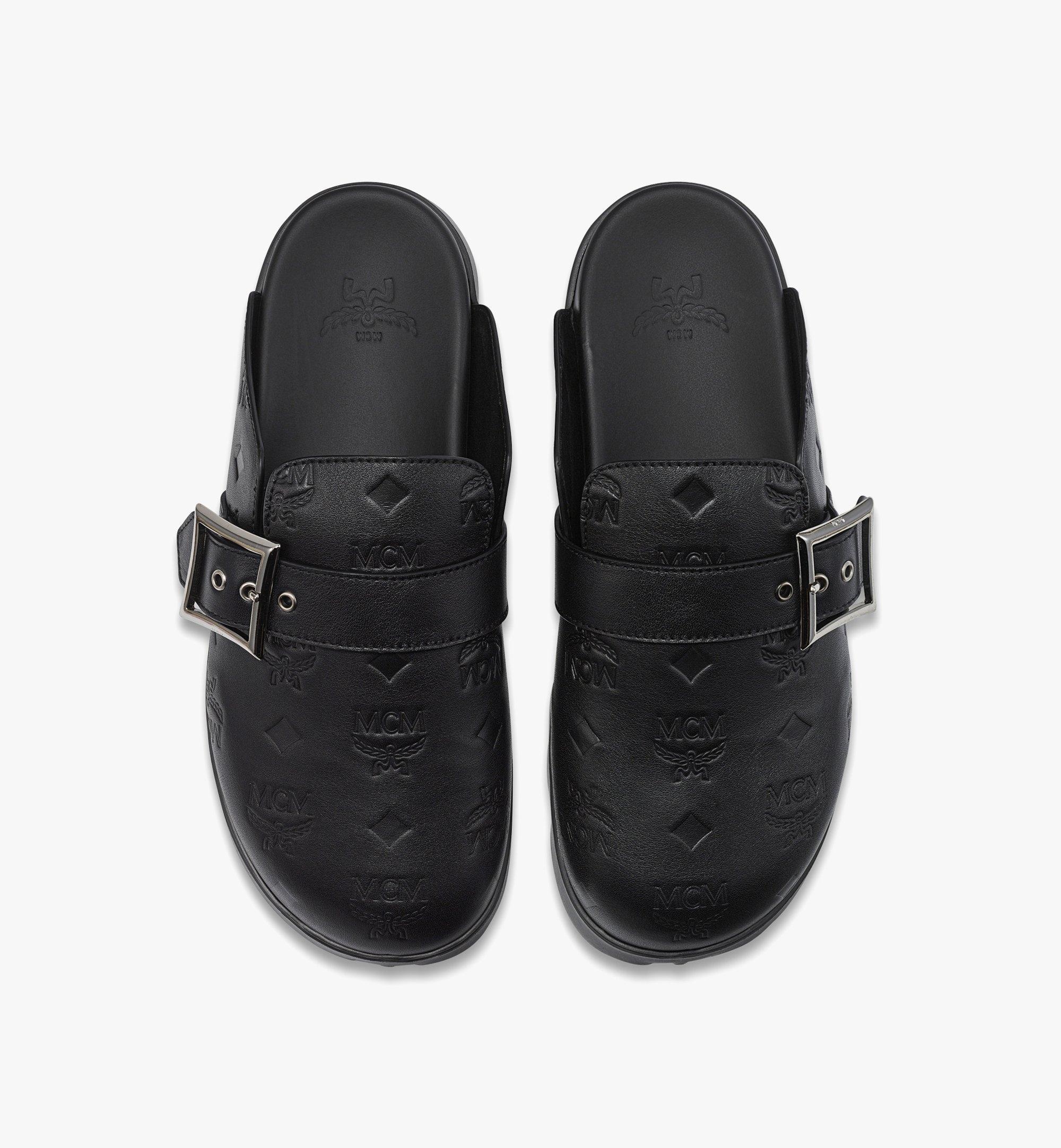 Flat Mule in Monogram Leather - 5