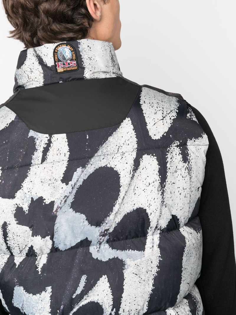 graphic-print padded gilet 5
