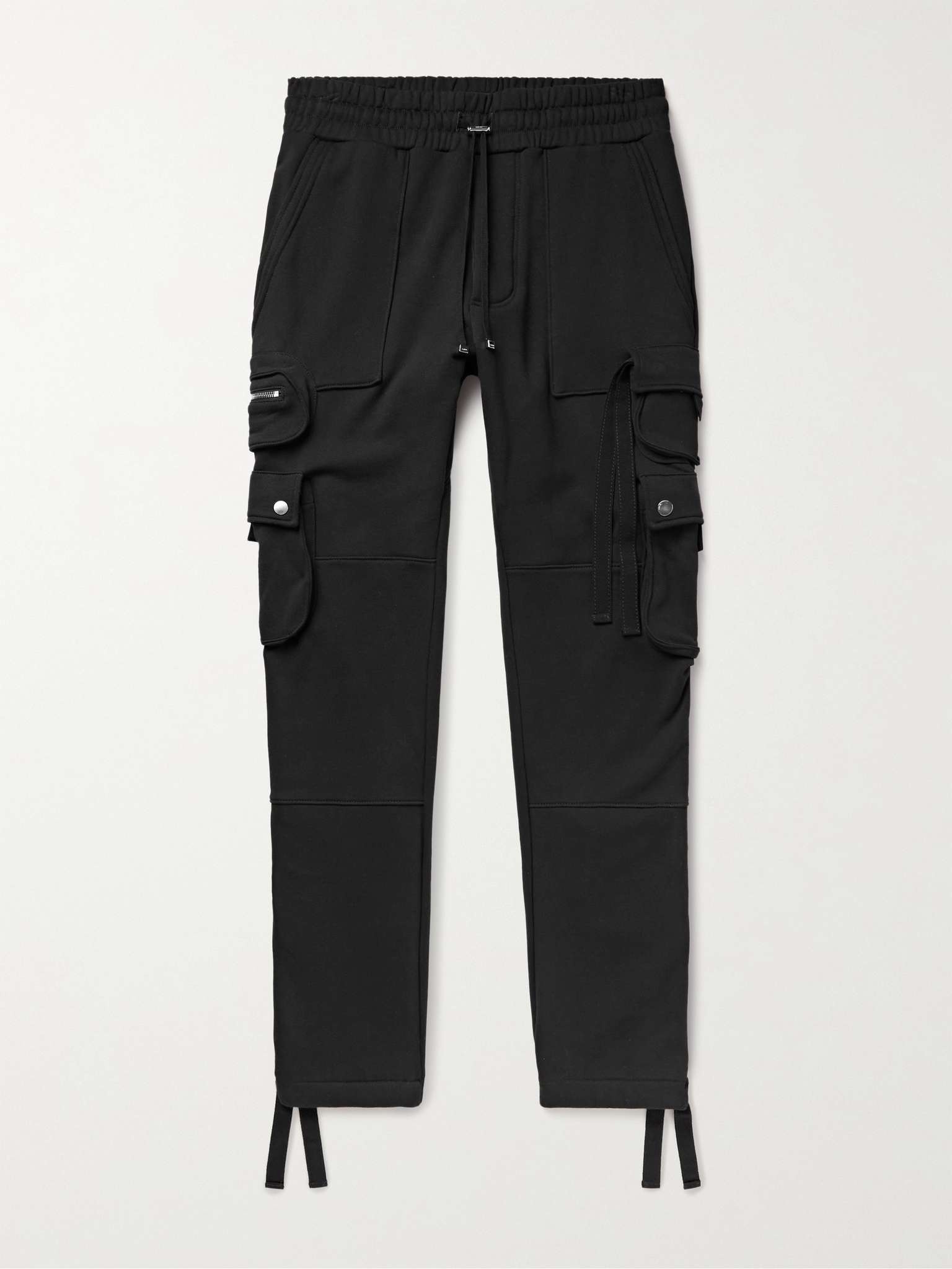 Slim-Fit Tapered Loopback Cotton-Jersey Cargo Sweatpants - 1