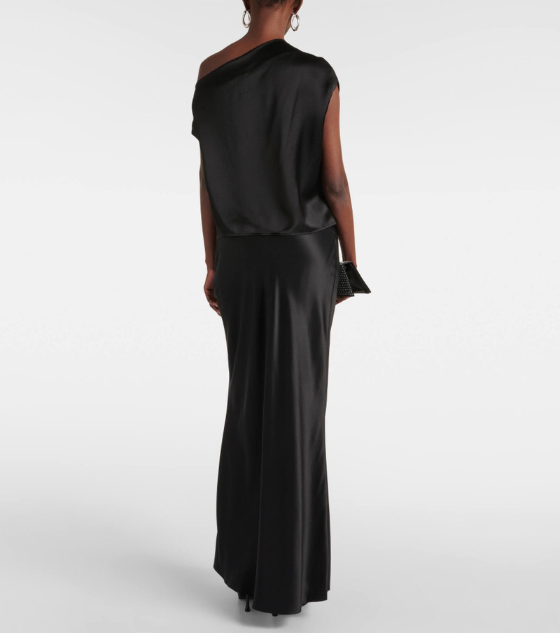 Draped one-shoulder silk top 3