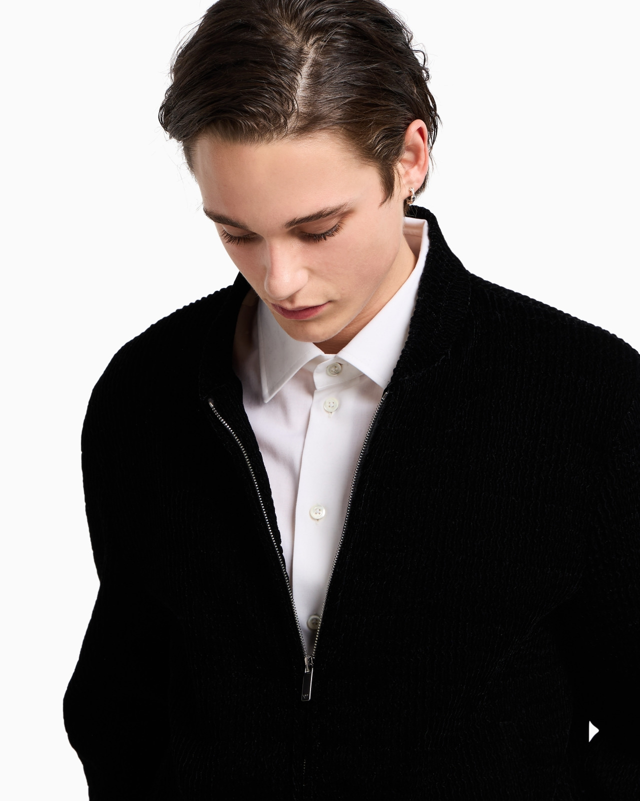 ICON QUILTED STRETCH VELVET BLOUSON - 5