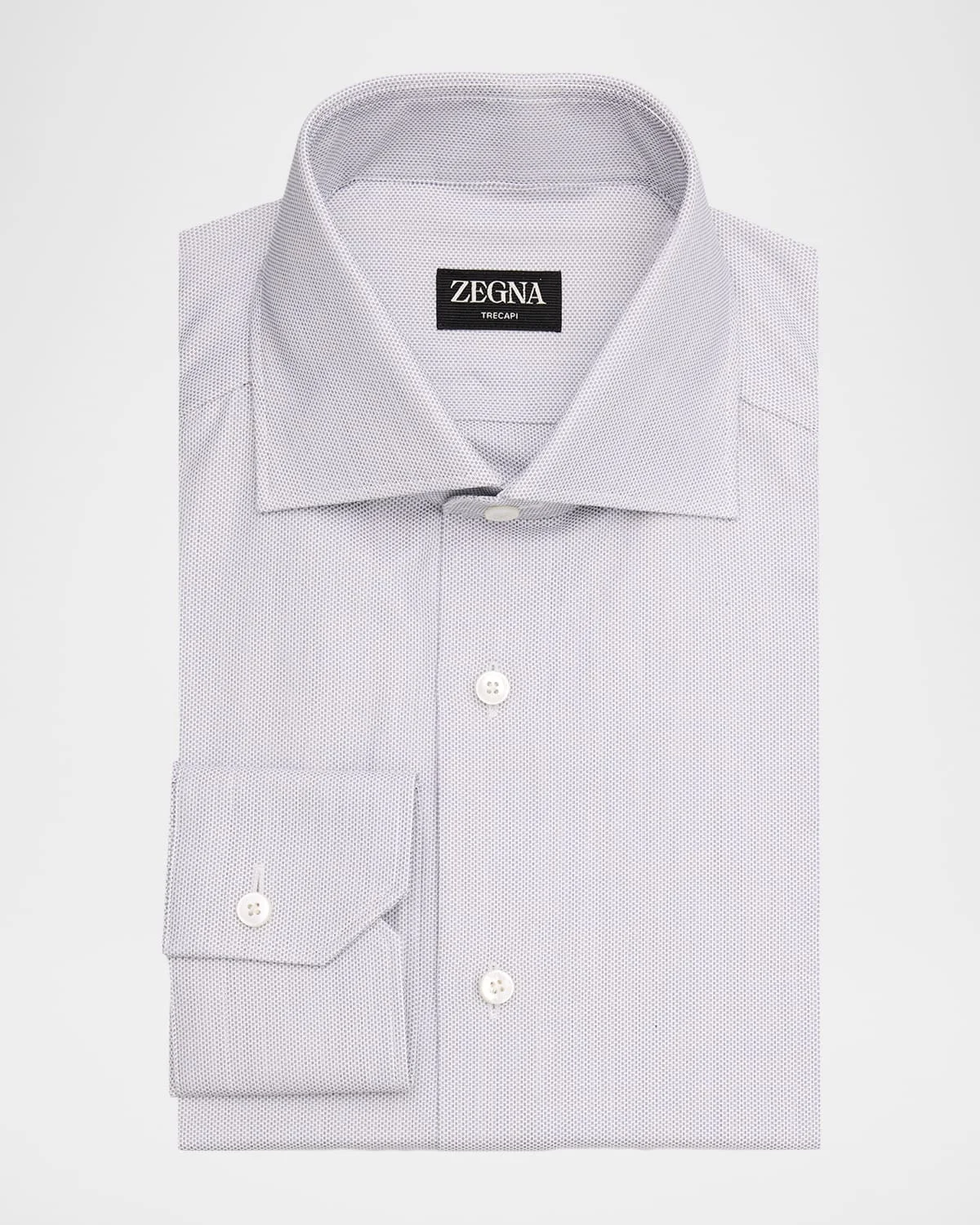 Men's Micro-Dot Cotton Dress Shirt - 1