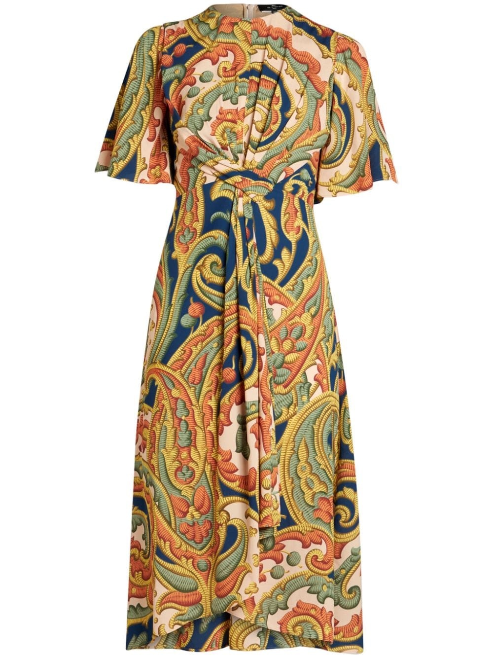 paisley-print midi dress - 1