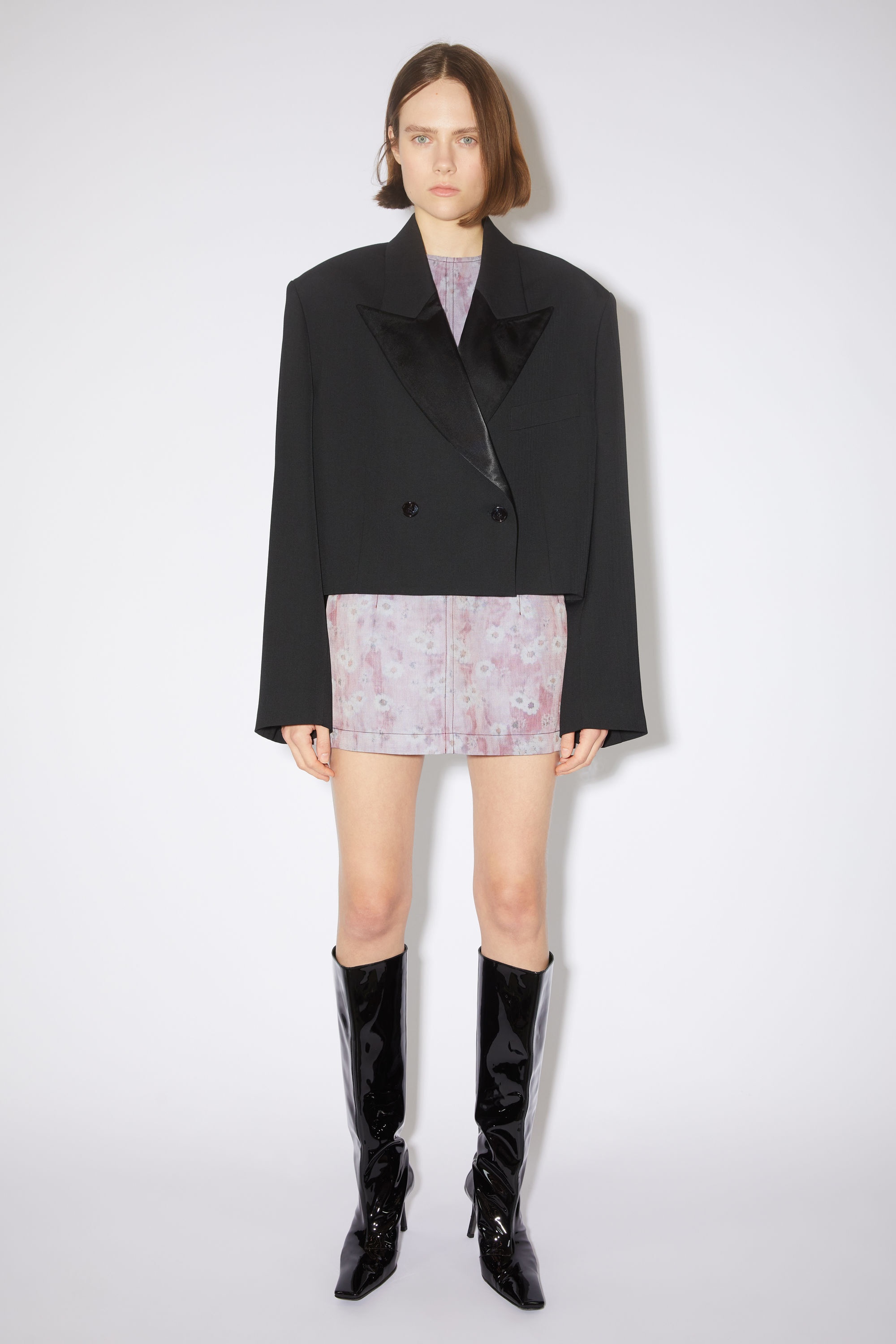 Double-breasted jacket - Black - 2