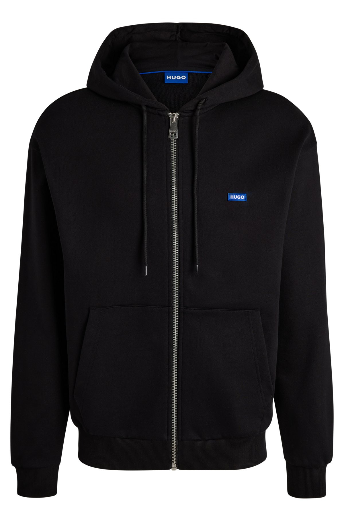 ZIP-UP HOODIE IN FRENCH TERRY COTTON WITH LOGO - 1