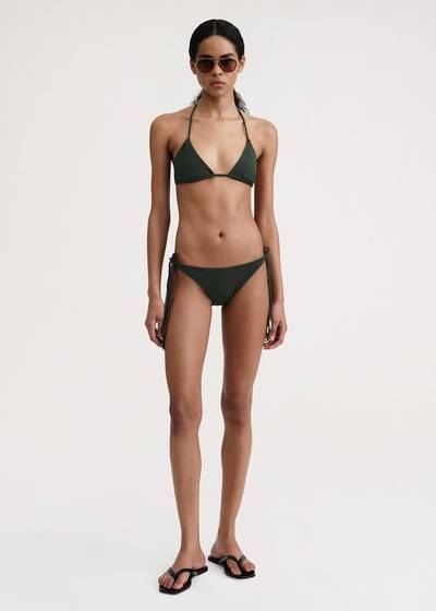 Totême Braid-tie bikini bottoms dark green outlook