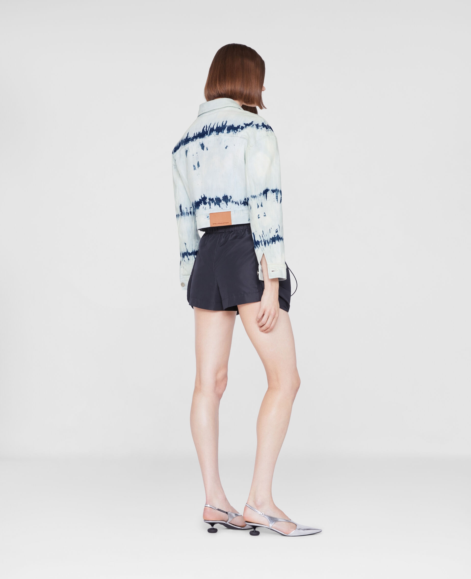 Tie-Dye Cropped Denim Jacket - 3