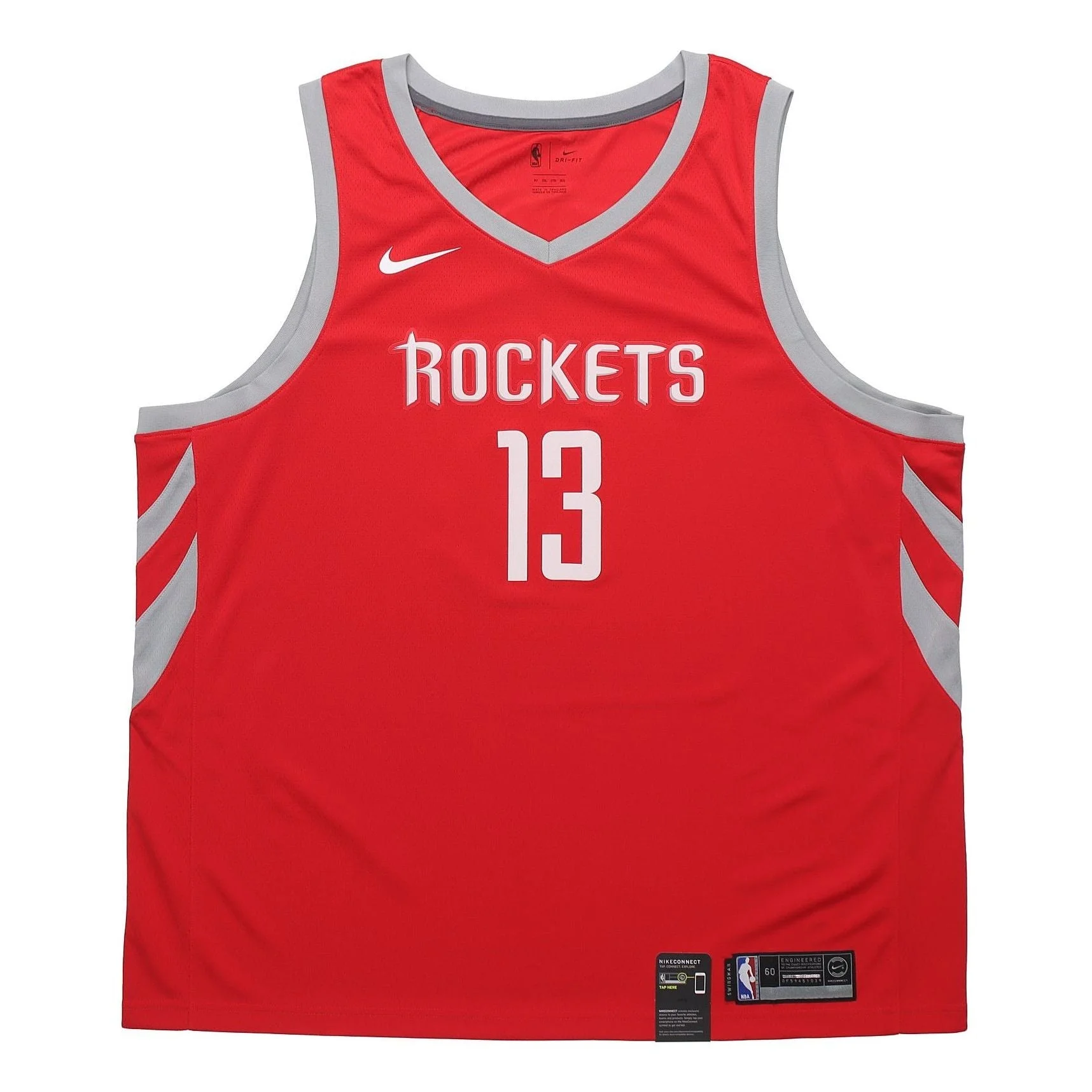 Nike NBA SW Fan Edition Rockets No. 13 Sports Basketball Jersey Large Red 864477-657 - 1