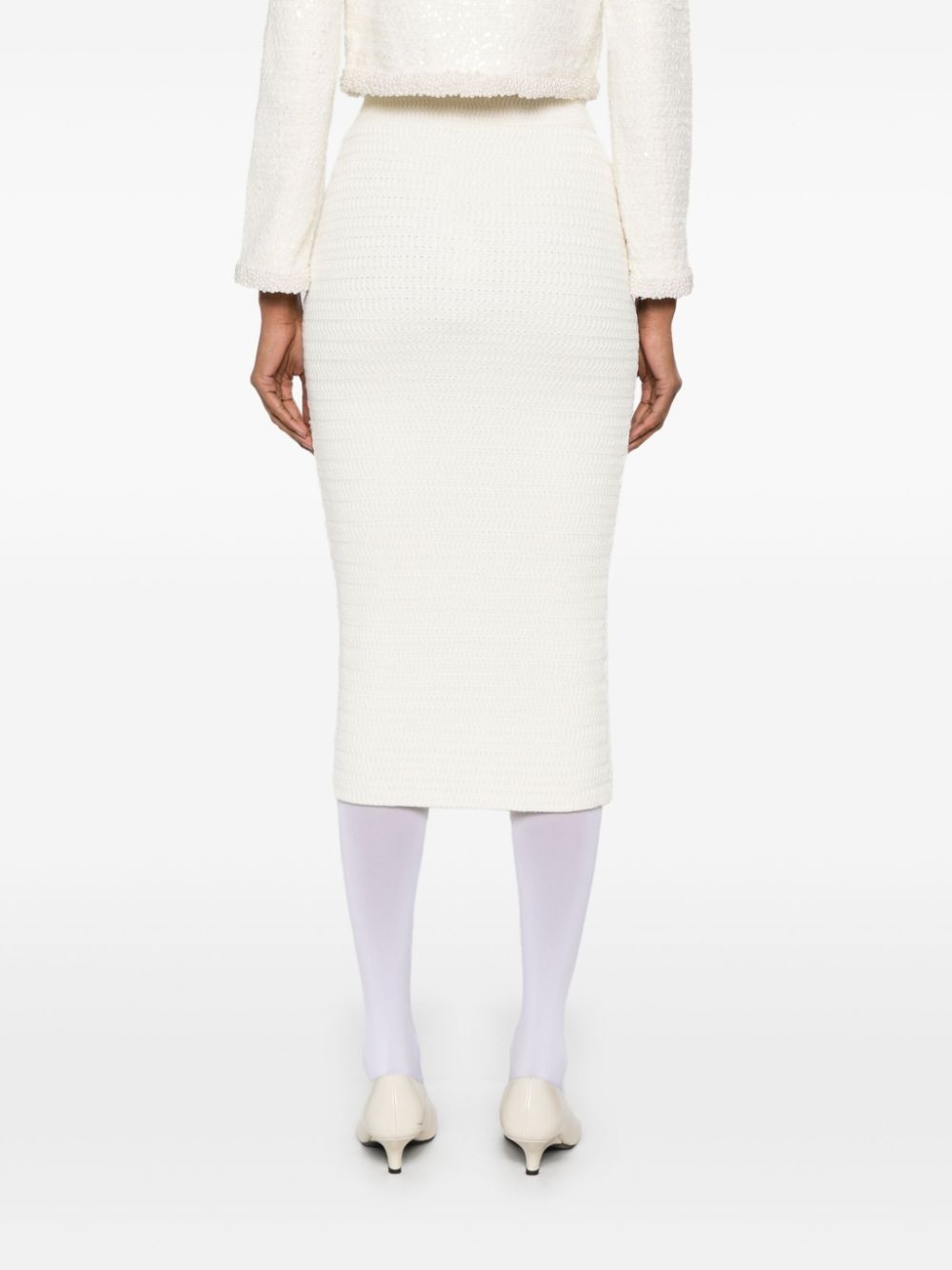 lurex knitted midi skirt - 4