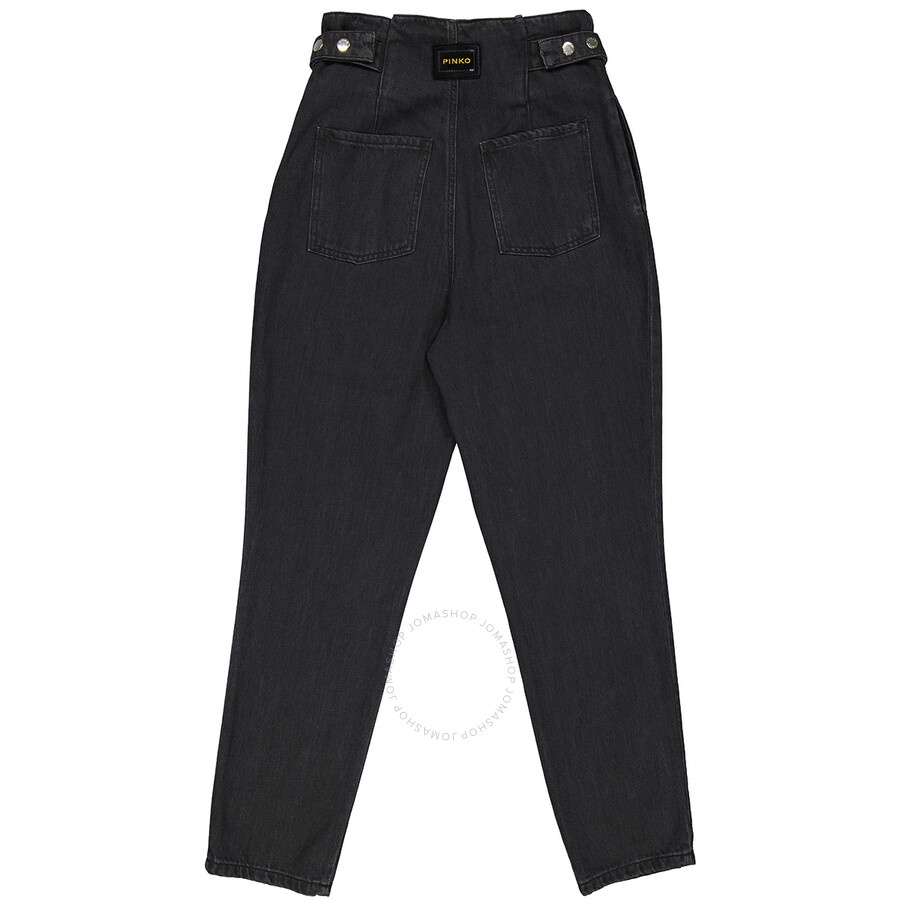 Pinko Black Cara High Waist Jeans, Waist Size 27" - 1