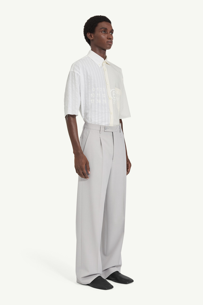 MM6 Maison Margiela Stapled wool trousers outlook