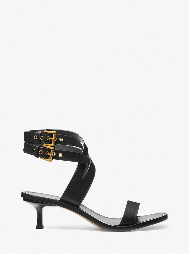 Irene Leather Kitten Heel Sandal 3