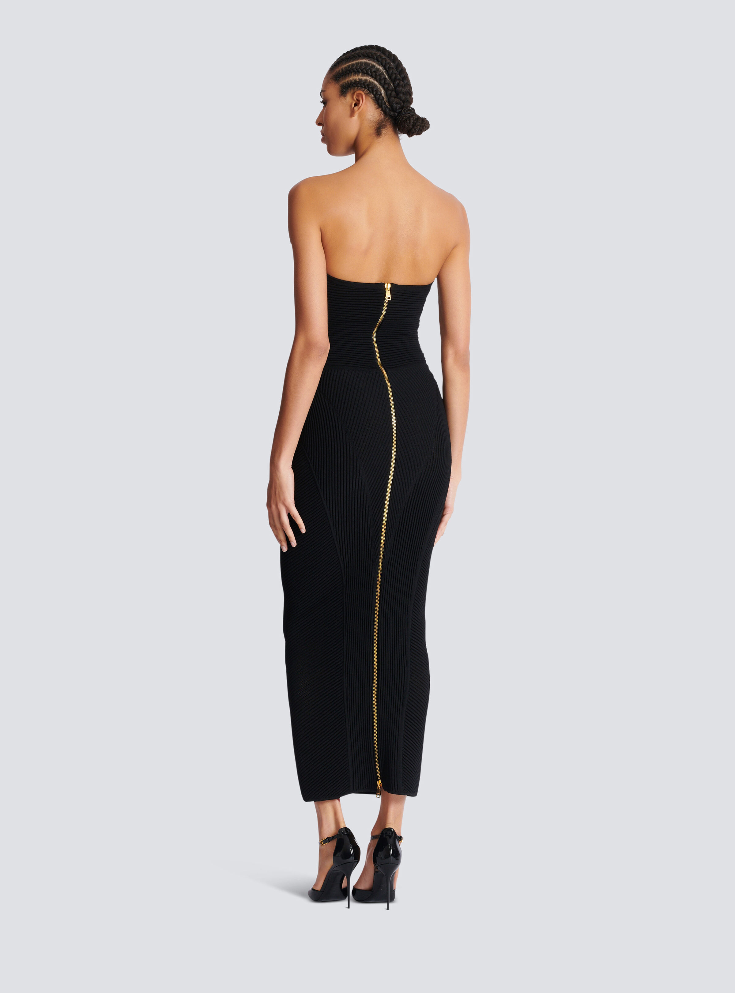 Long strapless knit dress - 4