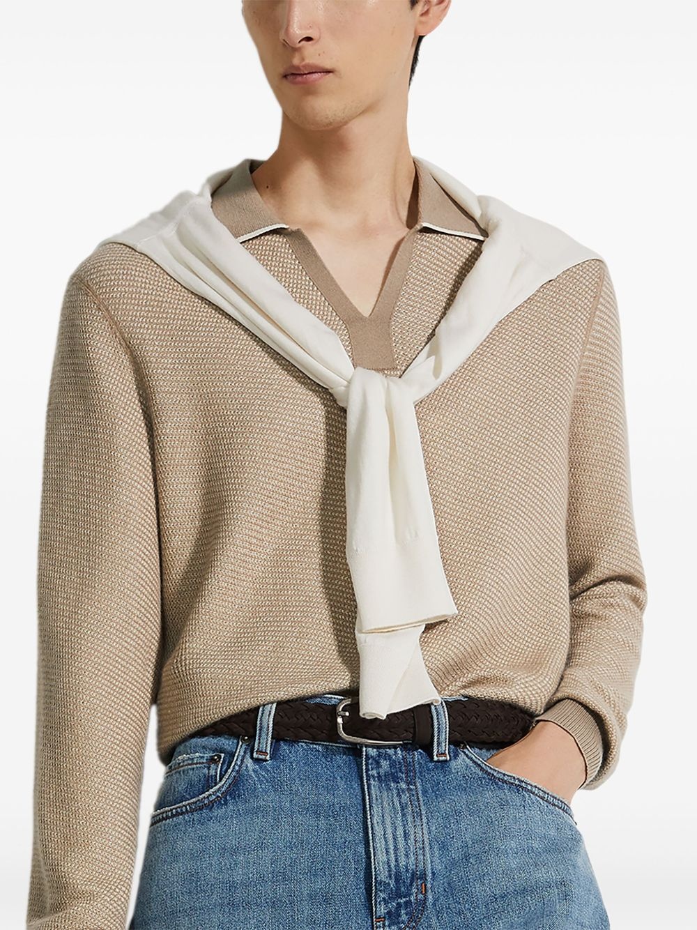 knitted polo shirt - 5