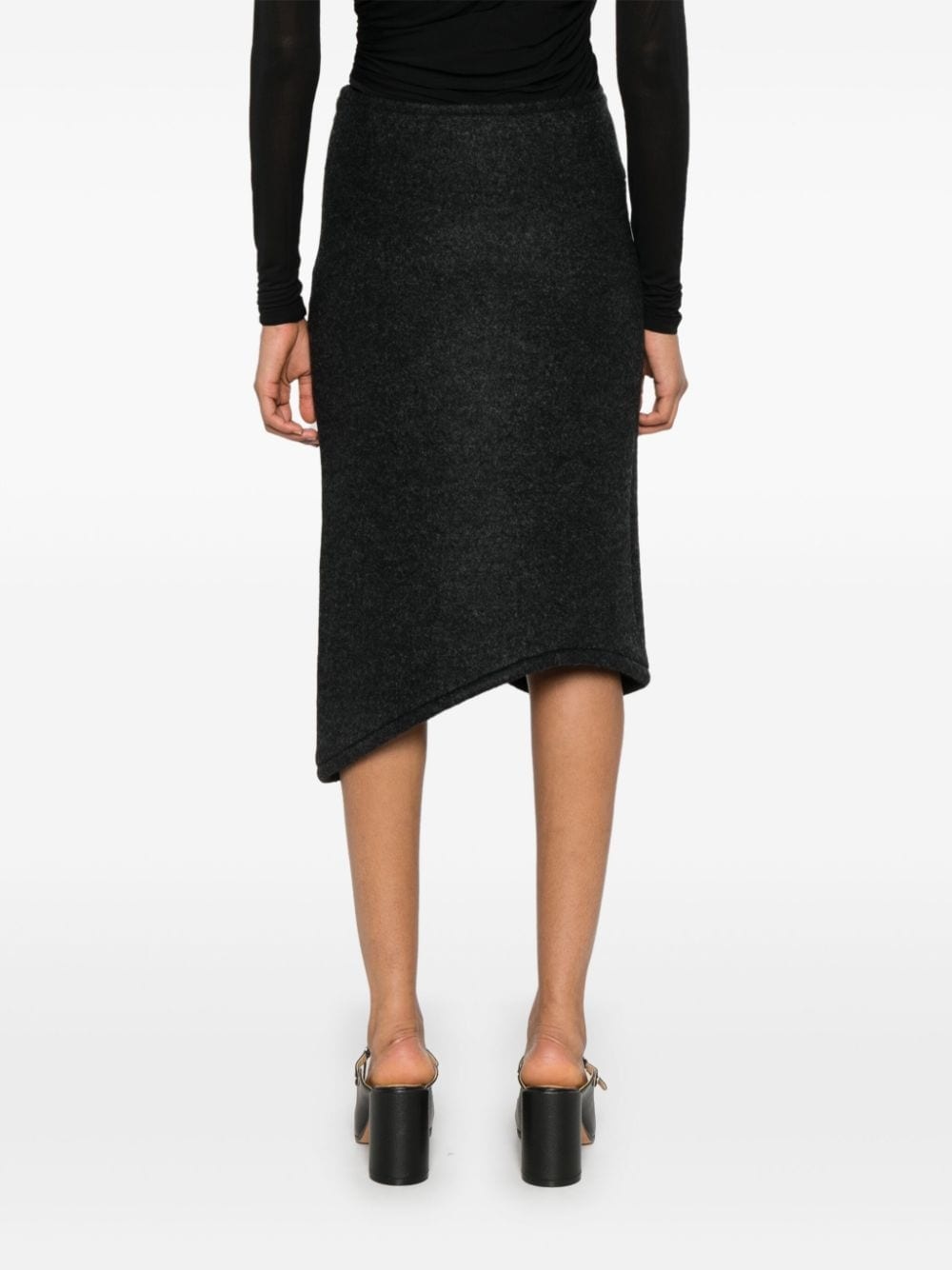 padded-trim midi skirt - 4