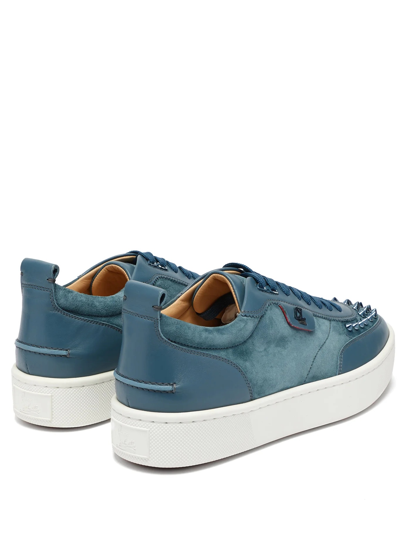 Happy Rui spike-embellished suede trainers - 4