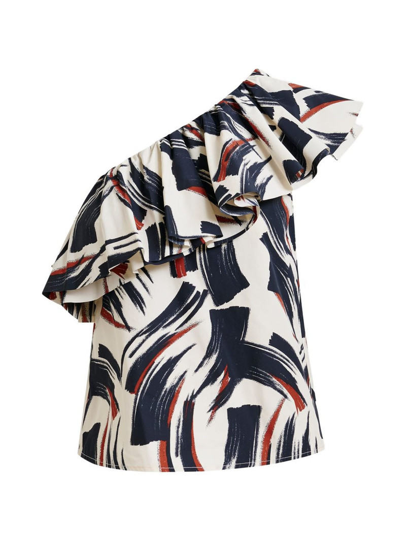 ruffled-neck blouse 1
