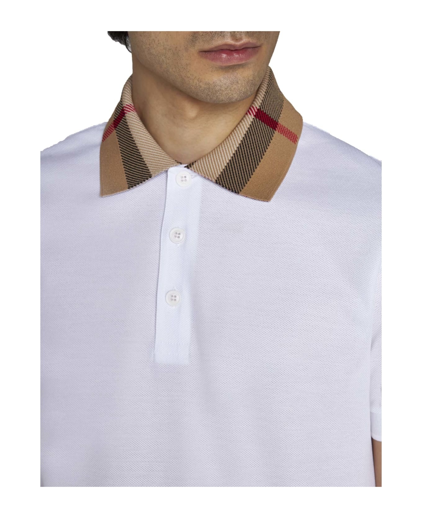 Check Collar Cotton Polo - 5