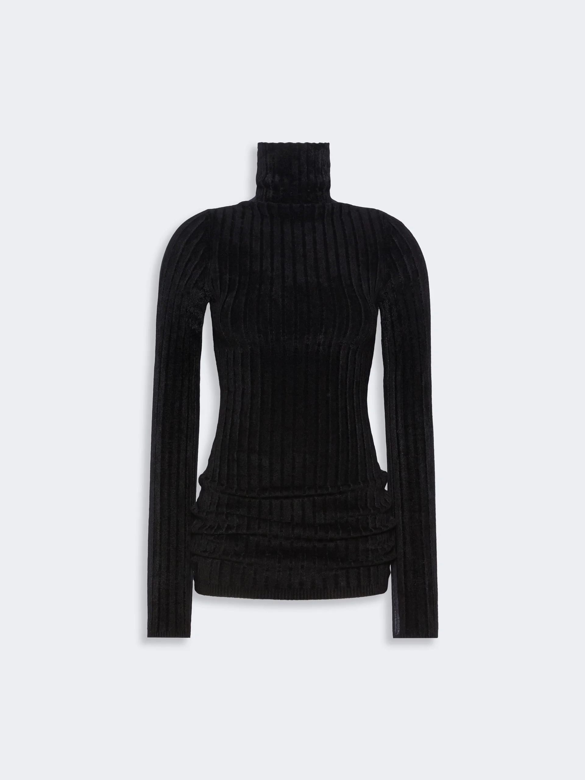 AGGRAVI Stretch wool sweater - BLACK - 1