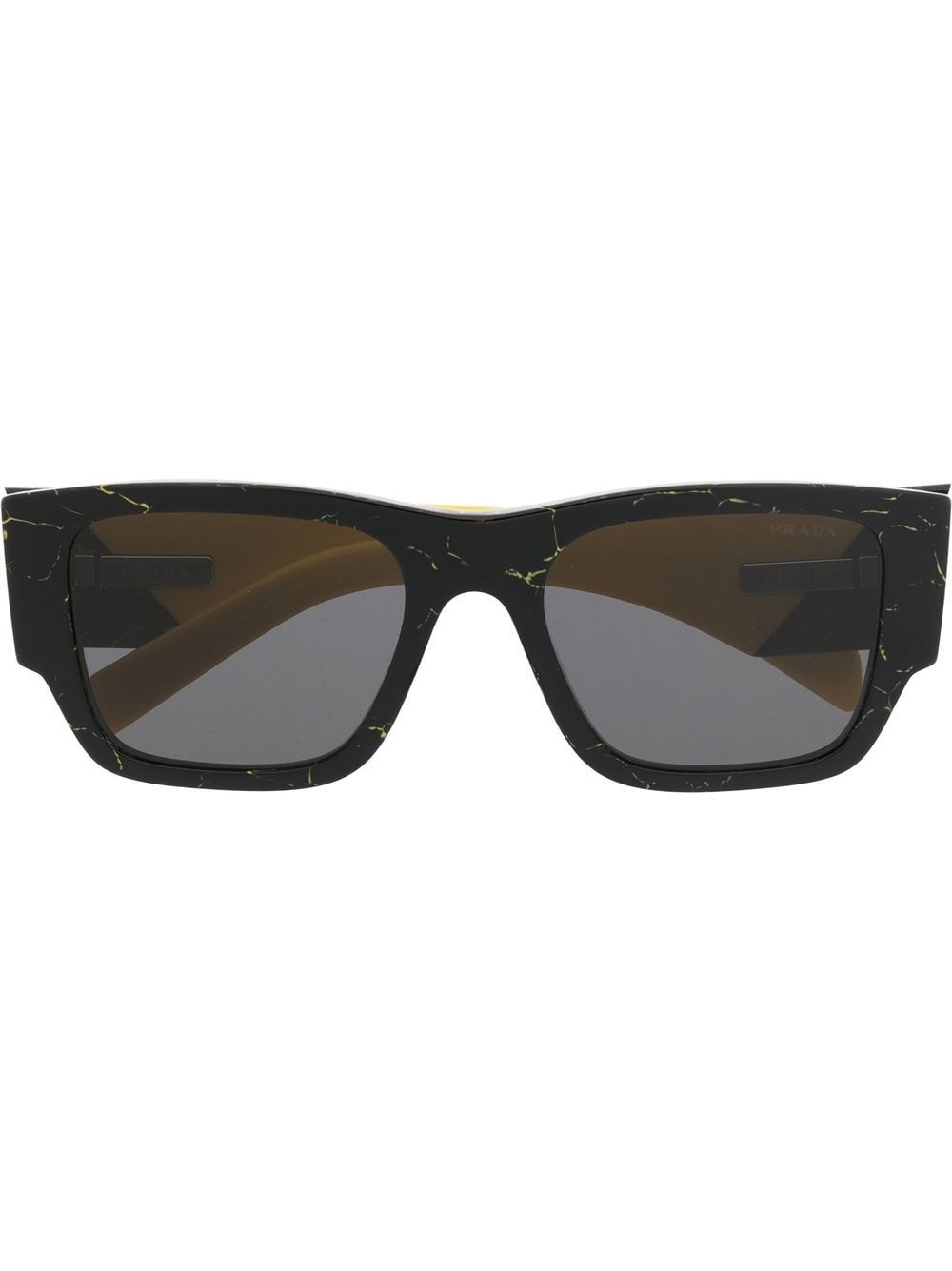 triangle-logo square-frame sunglasses - 1