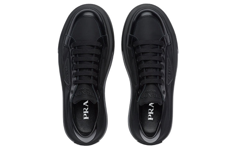 (WMNS) PRADA Macro Re-nylon And Brushed Leather Sneakers 'Black' 1E661M_3LF5_F0632_F_045 - 4